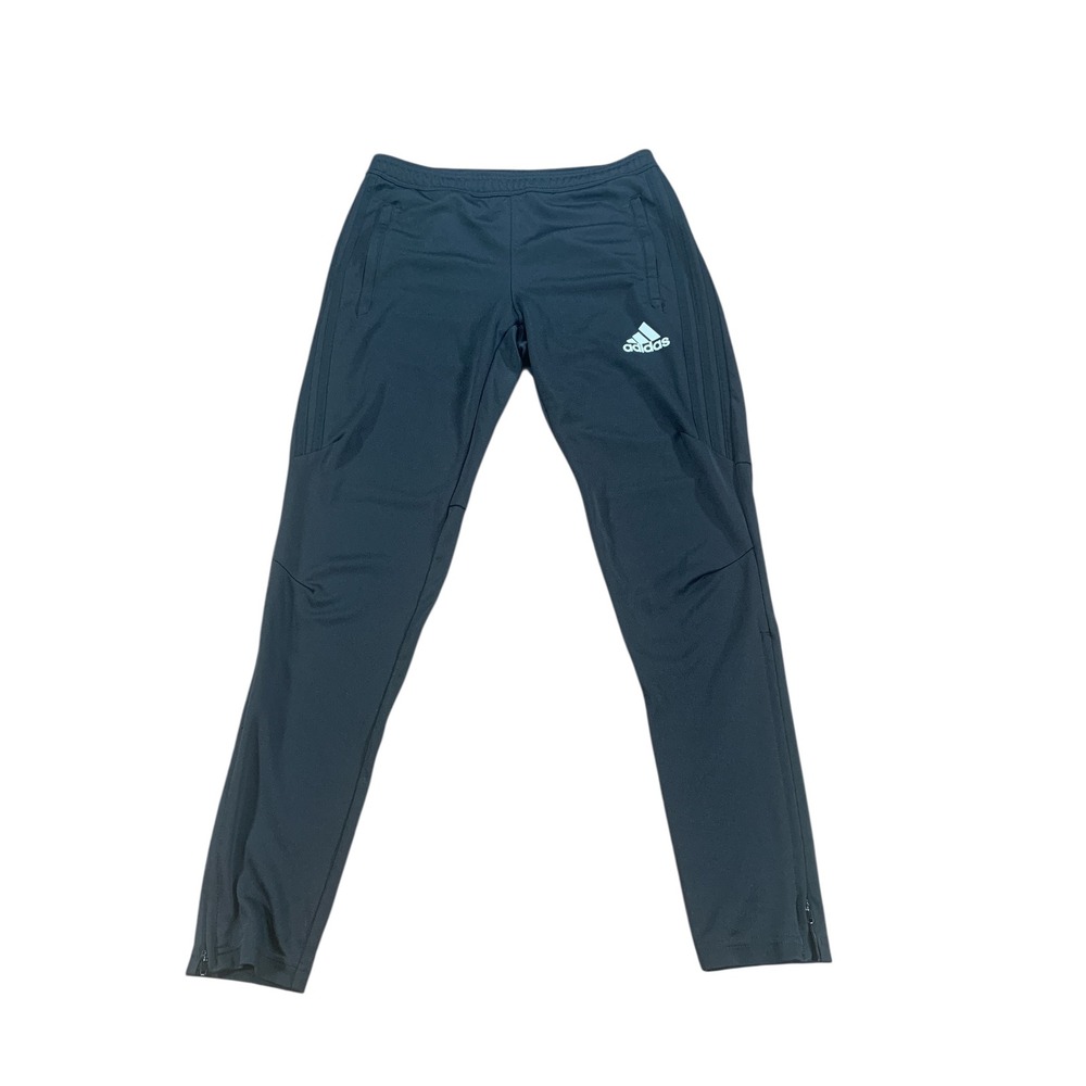 Adidas‎ Women Black Soccer Track Pants Zip Ankle Joggers Athletic Size S